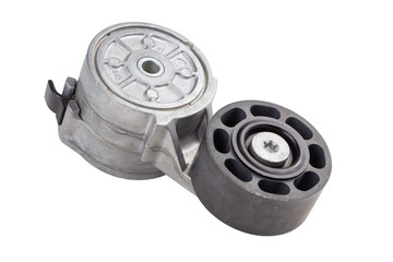 Belt Tension Pulley of car engine in white background for auto part