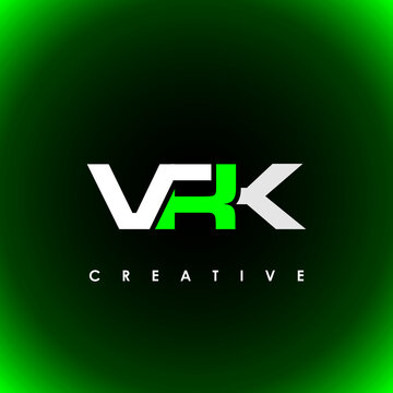 VRK Letter Initial Logo Design Template Vector Illustration