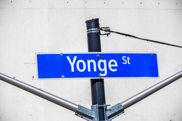 The Yonge street sign. 