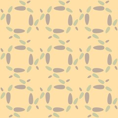 Rounded abstract seamless pattern - retro accent for any surfaces.