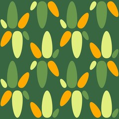 Rounded abstract seamless pattern - retro accent for any surfaces.