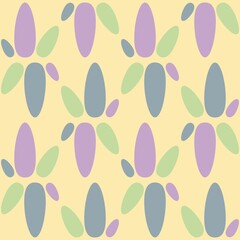 Rounded abstract seamless pattern - retro accent for any surfaces.