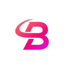 Fototapeta premium Minimalist flat logo design of Letter B