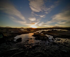Fototapeta na wymiar bolivian sunset