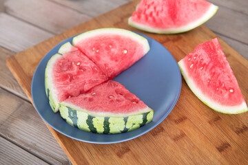 Sliced watermelon