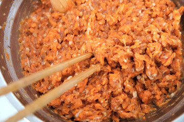 Carrot dumpling filling

