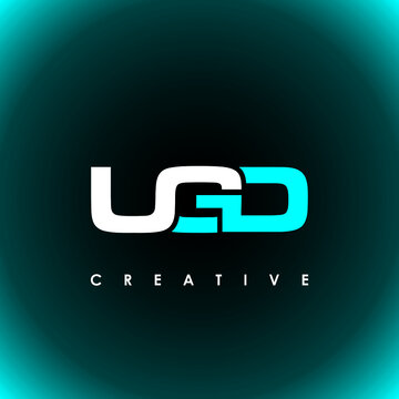 UGD Letter Initial Logo Design Template Vector Illustration
