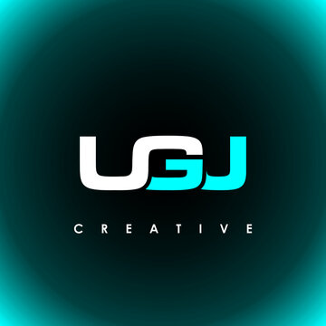 UGJ Letter Initial Logo Design Template Vector Illustration