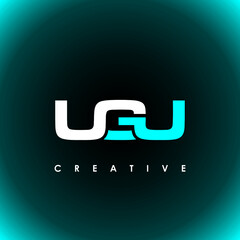 UGU Letter Initial Logo Design Template Vector Illustration