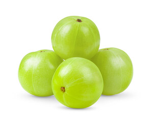 Indian gooseberries on white