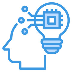 Fototapeta premium Intelligence Agent blue outline icon