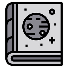 Astronomy filled outline icon