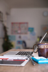 Office supplies on the desk