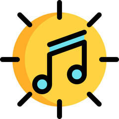 music color outline icon