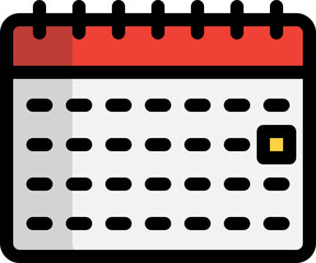 Fototapeta premium calendar color outline icon