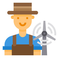 Farmer flat icon