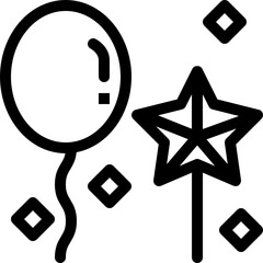 balloon outline icon