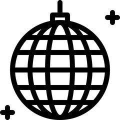 disco ball outline icon