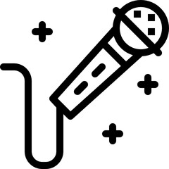 sing outline icon