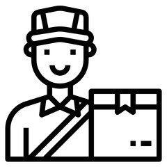 Deliveryman outline icon