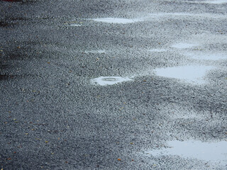 wet asphalt road after rain