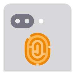 Finger Scan flat icon