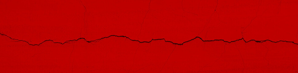 large crack red wall texture