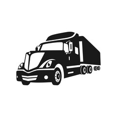 Fototapeta na wymiar american transport truck illustration logo