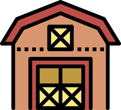 recommend clip art: barn color outline icon