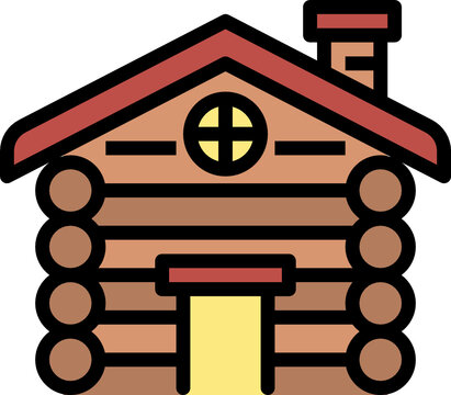 Cabin Color Outline Icon