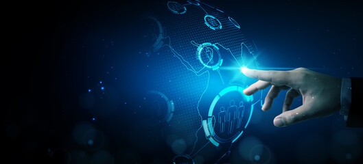 Human resource management and recruitment employment business concept