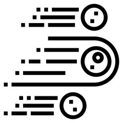 Obraz premium Meteorite outline icon