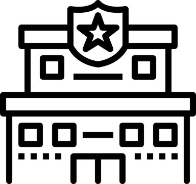 black police station icon clip art preview