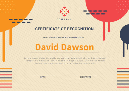 certificate design with modern combine vintage. vector business certificate.