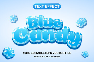 blue candy 3d editable text effect