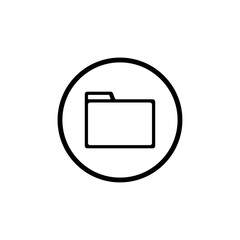 document, folder, left, previous folder icon in circle