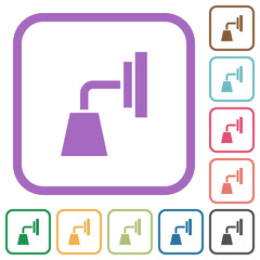 Fototapeta premium Wall lamp simple icons