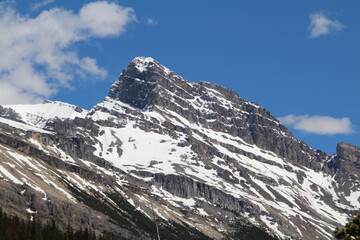 Dusting Of Snow On Mountain, Banff National Park, Alberta