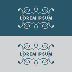 a simple frame of ornament  vector image