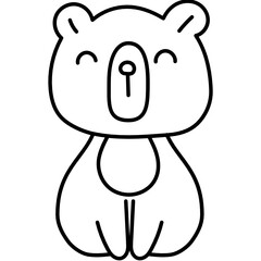 Obraz premium cute line icon