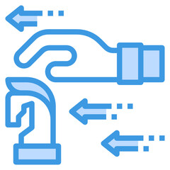 Strategy blue outline icon