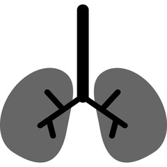 lung glyph icon
