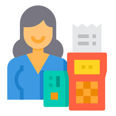 Accountant flat icon