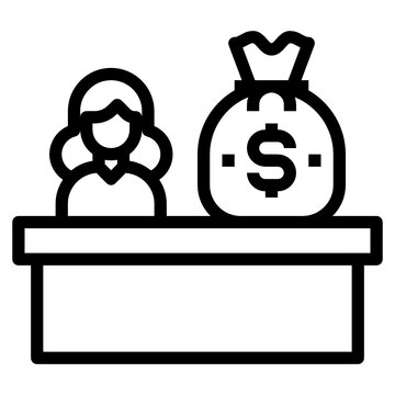 recommend clip art: Accountant outline icon