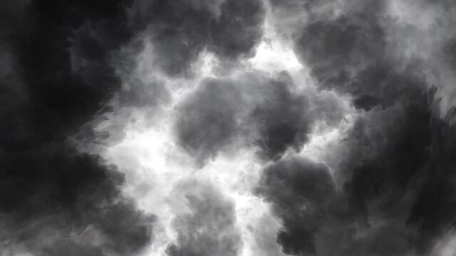 black cloud timelapse with dark sky thunderstorm