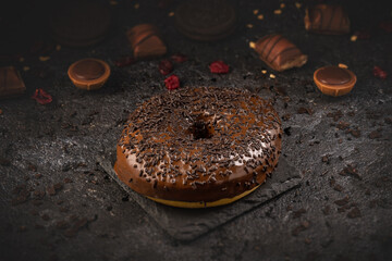 Tasty donut dessert