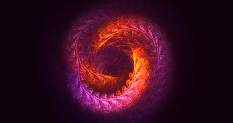 3D rendering abstract round light background