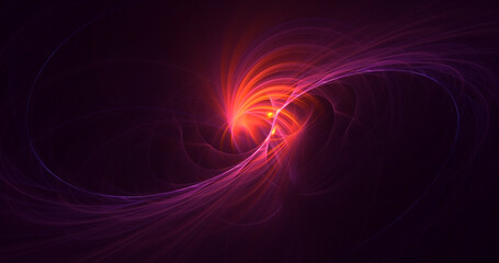 3D rendering abstract colorful fractal light background
