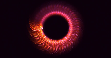 3D rendering abstract round light background