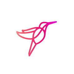 Simple Vector Logo Design of Birds Line